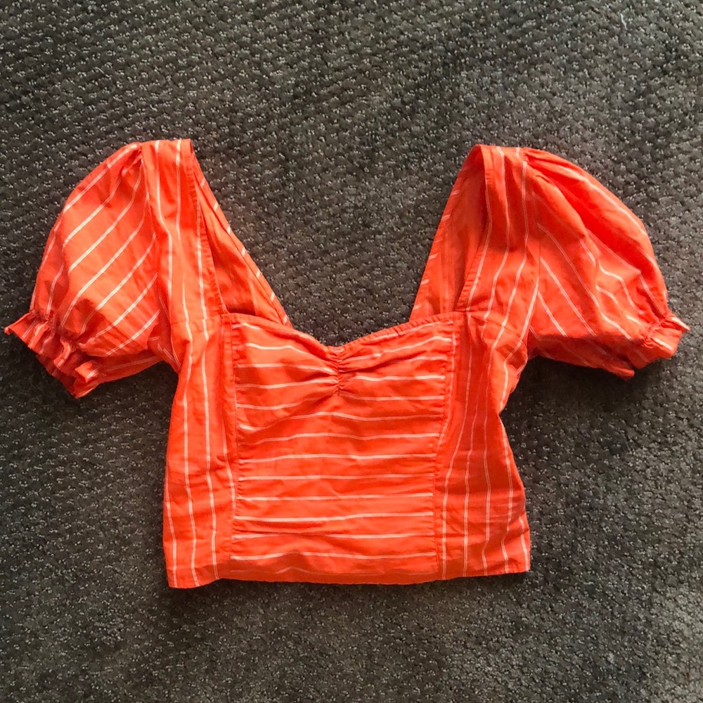 Free People Puff Sleeve Top